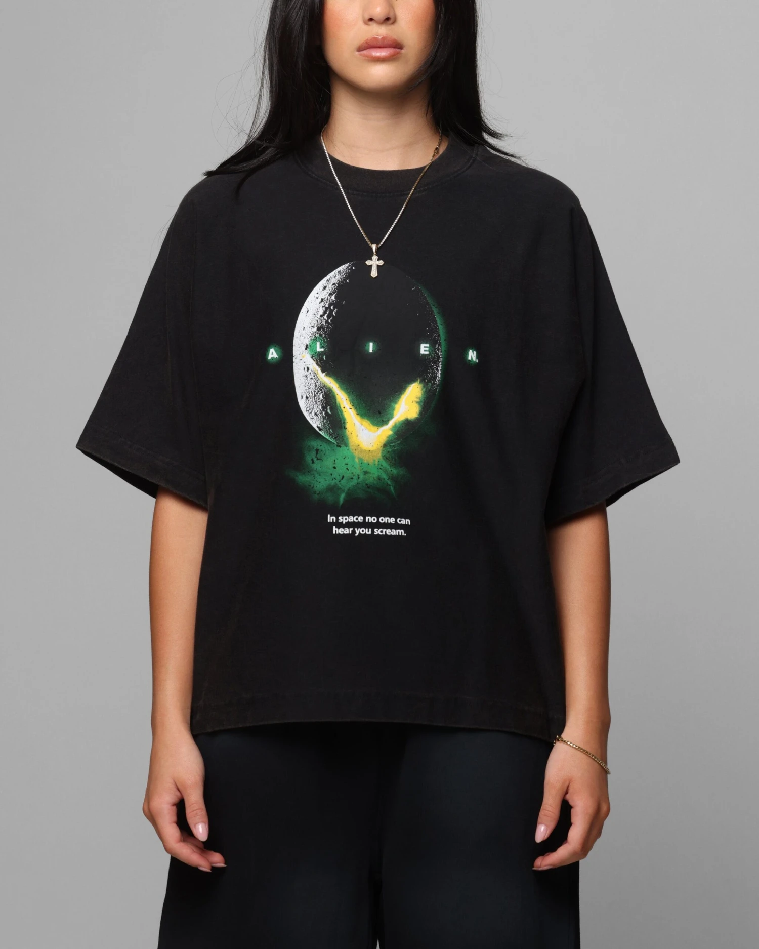 Loiter Alien Boxy T-Shirt Washed Black 4 Loiter Alien Boxy T-Shirt Washed Black - Image 2