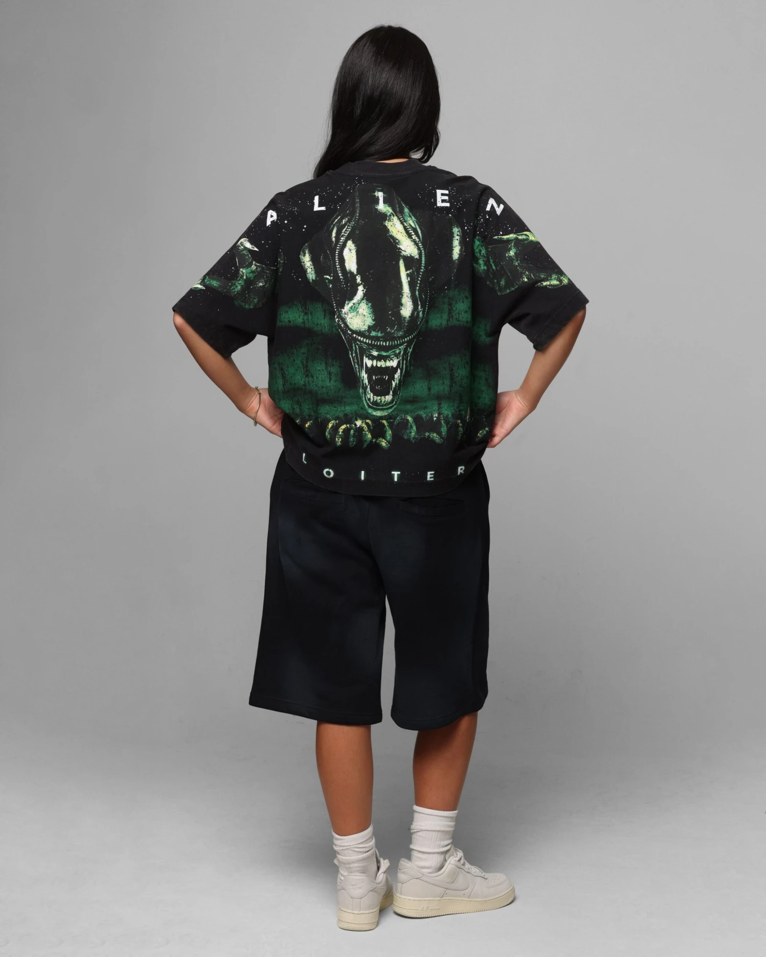 Loiter Alien Boxy T-Shirt Washed Black 5 Loiter Alien Boxy T-Shirt Washed Black - Image 3