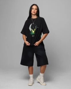 Loiter Alien Boxy T-Shirt Washed Black 11 Loiter Alien Boxy T-Shirt Washed Black -Culture Kings Shop 02051663 YW607 womens 00040