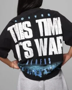 Loiter Alien It's War Boxy T-Shirt Washed Black 17 Loiter Alien It's War Boxy T-Shirt Washed Black -Culture Kings Shop 02051664 YW607 womens 00080