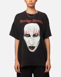 Marilyn Manson Red Lids Vintage T-Shirt Black Vintage