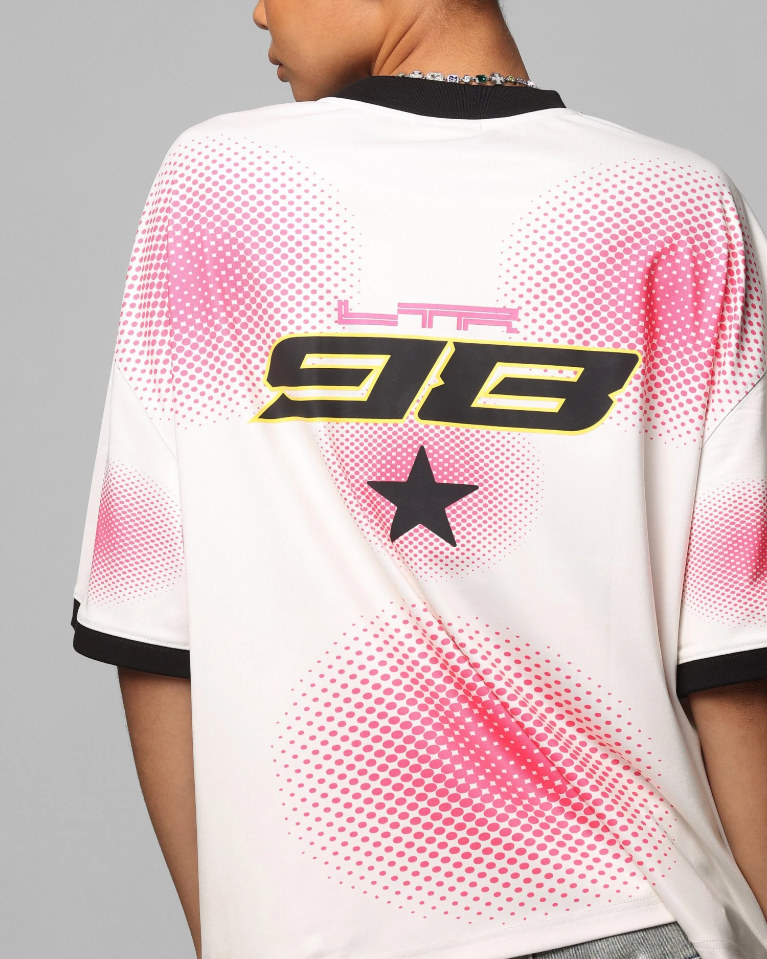 Loiter Motorway Sport T-Shirt Off White/Pink 10 Loiter Motorway Sport T-Shirt Off White/Pink - Image 8