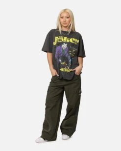 American Thrift X DC Batman The Joker Harley Hoax Heavy T-Shirt Black Wash -Culture Kings Shop 02051866 YB295 womens 00030