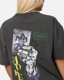 American Thrift X DC Batman The Joker Harley Hoax Heavy T-Shirt Black Wash -Culture Kings Shop 02051866 YB295 womens 00080
