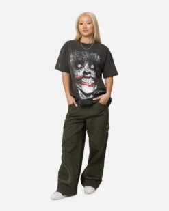 American Thrift X DC Batman The Joker Smile Heavy T-Shirt Black Wash -Culture Kings Shop 02051869 YB295 womens 00030