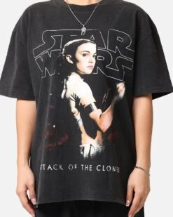 Star Wars Episode II Vintage T-Shirt Black Acidwash -Culture Kings Shop 02051997 YB017 womens 00070
