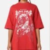 The Anti Order Invasion Mock Neck T-Shirt Red -Culture Kings Shop 02052042 YR001 womens 0010