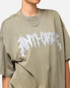 The Anti Order New Dawn Mock Neck T-Shirt Vintage Khaki -Culture Kings Shop 02052044 YV064 womens 00060
