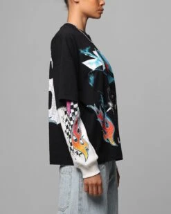 Loiter Daytona Layered Long Sleeve T-Shirt Black/White 14 Loiter Daytona Layered Long Sleeve T-Shirt Black/White -Culture Kings Shop 02052076 YB012 womens 00050