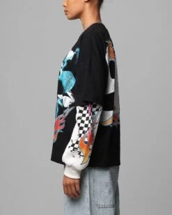 Loiter Daytona Layered Long Sleeve T-Shirt Black/White 15 Loiter Daytona Layered Long Sleeve T-Shirt Black/White -Culture Kings Shop 02052076 YB012 womens 00060