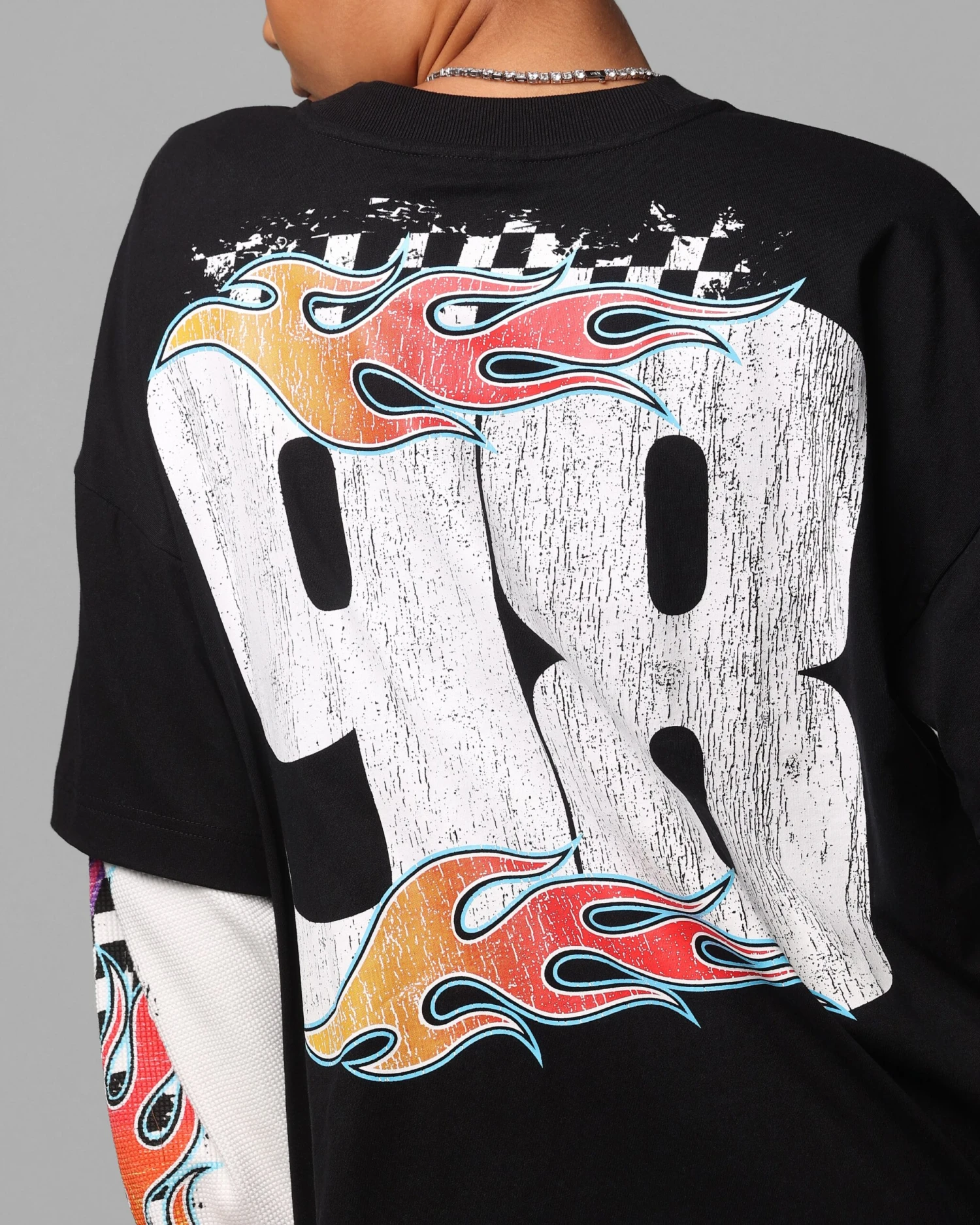 Loiter Daytona Layered Long Sleeve T-Shirt Black/White 9 Loiter Daytona Layered Long Sleeve T-Shirt Black/White - Image 7