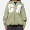 Carre Legacy Panelled Zip Hoodie Green -Culture Kings Shop 02052098 YG600 womens 00010