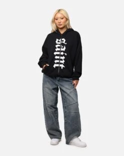 Saint Morta Gothic Distressed Zip Hoodie Black 12 Saint Morta Gothic Distressed Zip Hoodie Black -Culture Kings Shop 02052229 YB001 womens 00030