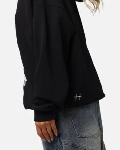 Saint Morta Gothic Distressed Zip Hoodie Black 16 Saint Morta Gothic Distressed Zip Hoodie Black -Culture Kings Shop 02052229 YB001 womens 00070