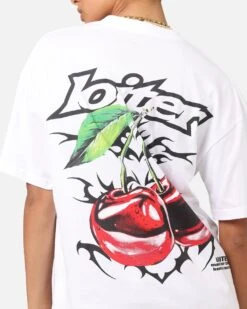 Loiter Cherry Pick Drop T-Shirt White 15 Loiter Cherry Pick Drop T-Shirt White -Culture Kings Shop 02052431 YW100 womens 00070