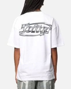 Loiter Chrome Logo T-Shirt White -Culture Kings Shop 02052434 YW100 womens 00020