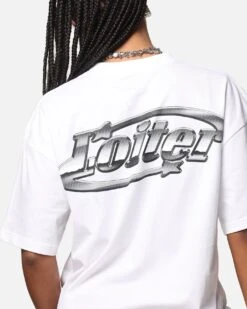 Loiter Chrome Logo T-Shirt White -Culture Kings Shop 02052434 YW100 womens 00080