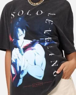 Goat Crew X Solo Leveling Solo Leveling Heavy T-Shirt Vintage Black -Culture Kings Shop 02052493 YV013 womens 00070