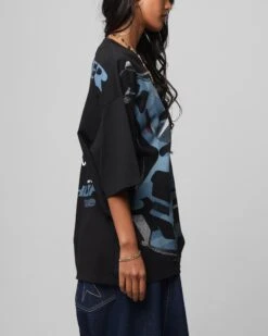 Loiter Motocross Vintage T-Shirt Black/Navy Blue 14 Loiter Motocross Vintage T-Shirt Black/Navy Blue -Culture Kings Shop 02052634 YB923 womens 00050