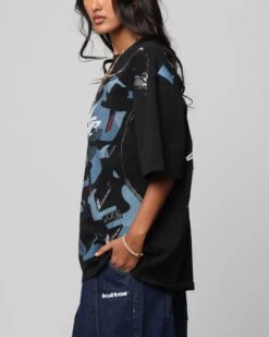 Loiter Motocross Vintage T-Shirt Black/Navy Blue 15 Loiter Motocross Vintage T-Shirt Black/Navy Blue -Culture Kings Shop 02052634 YB923 womens 00060