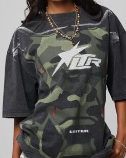 Loiter Motocross Vintage T-Shirt Vintage Black -Culture Kings Shop 02052634 YV009 womens 00070