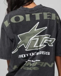 Loiter Motocross Vintage T-Shirt Vintage Black -Culture Kings Shop 02052634 YV009 womens 00080