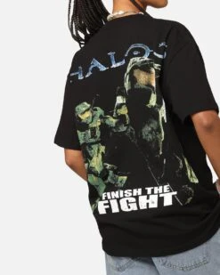 Goat Crew X Halo Big Head Heavyweight T-Shirt Black -Culture Kings Shop 02052647 YB001 womens 00080