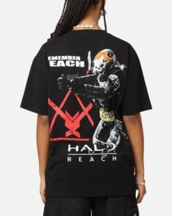 Goat Crew X Halo Halo Reach Emile Big Head Heavyweight T-Shirt Black 11 Goat Crew X Halo Halo Reach Emile Big Head Heavyweight T-Shirt Black -Culture Kings Shop 02052649 YB001 womens 00020