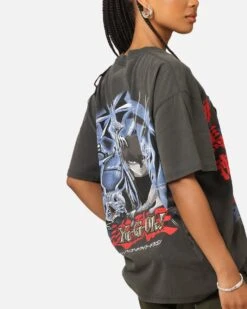 Goat Crew X Yu-Gi-Oh! Kaiba Blue Eyes Heavyweight T-Shirt Black Wash -Culture Kings Shop 02052696 YB295 womens 000070