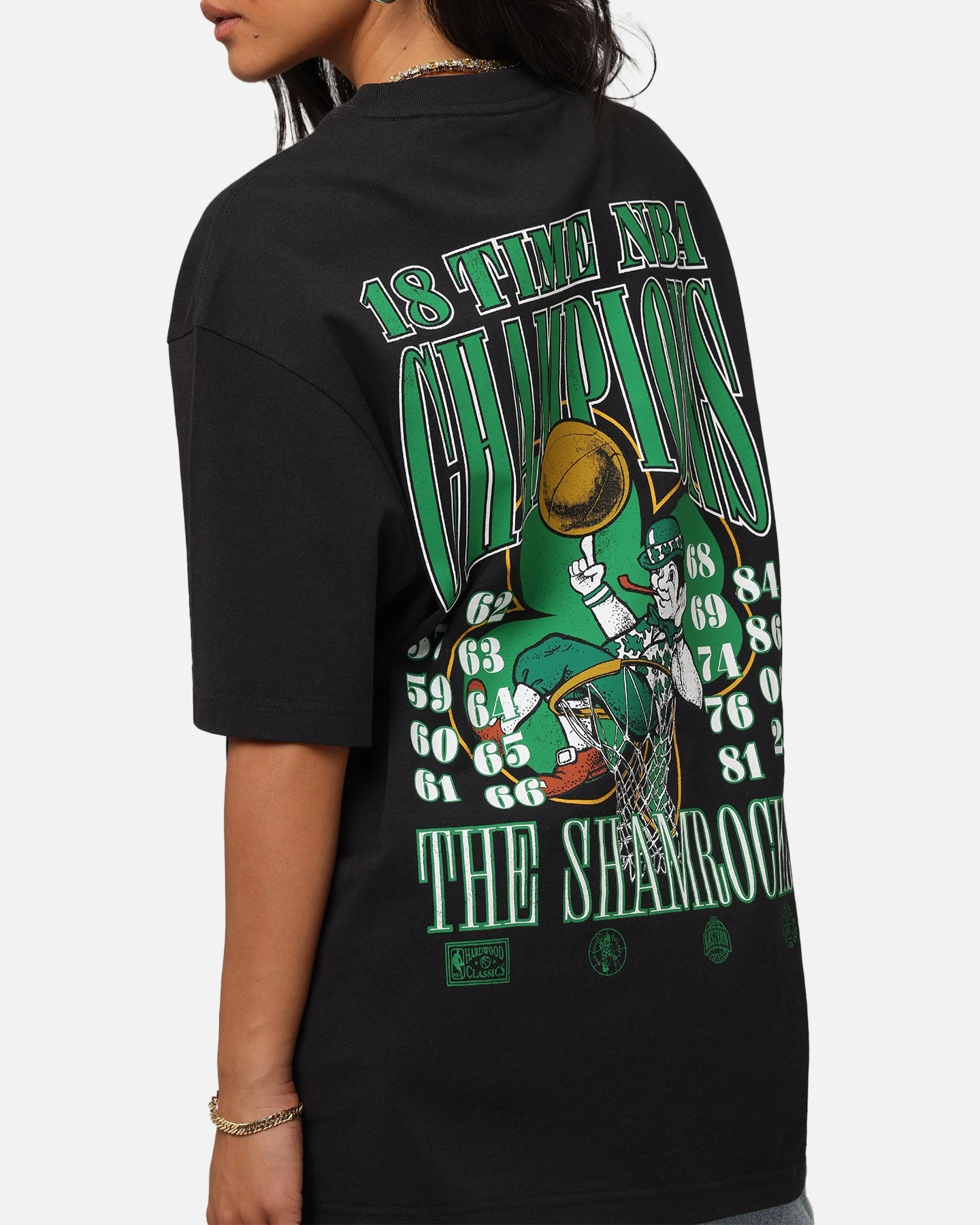 Mitchell & Ness Boston Celtics 18-Time NBA Champions T-Shirt Faded Black 9 Mitchell & Ness Boston Celtics 18-Time NBA Champions T-Shirt Faded Black - Image 7