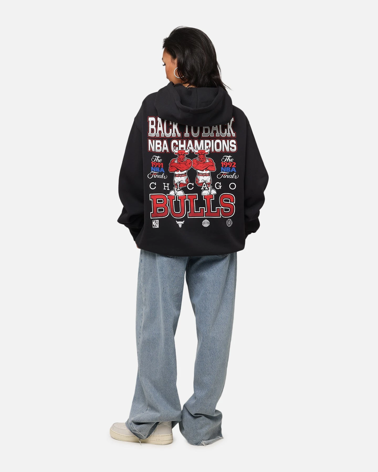 Mitchell & Ness Chicago Bulls Back To Back Hoodie Faded Black 5 Mitchell & Ness Chicago Bulls Back To Back Hoodie Faded Black - Image 3