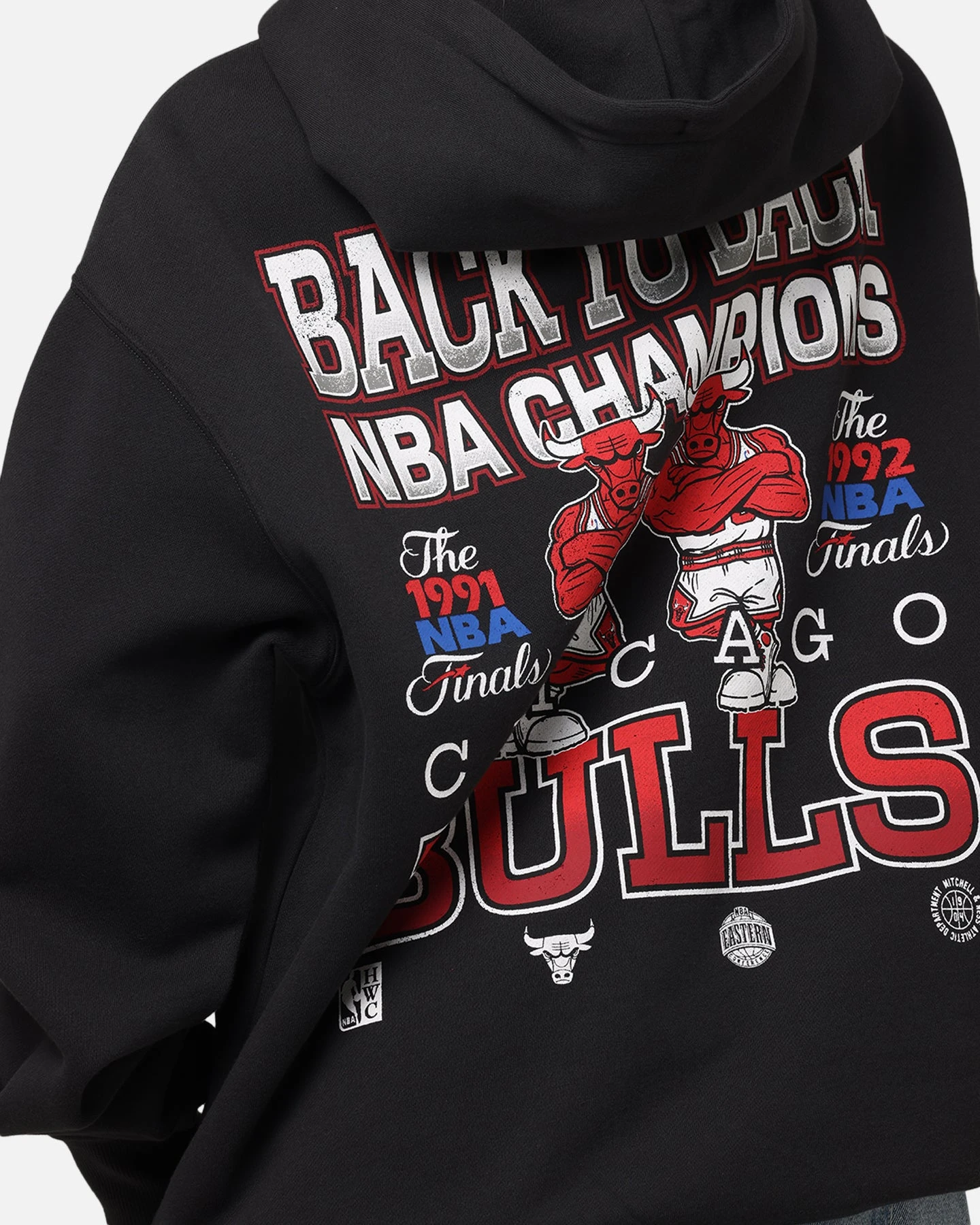 Mitchell & Ness Chicago Bulls Back To Back Hoodie Faded Black 10 Mitchell & Ness Chicago Bulls Back To Back Hoodie Faded Black - Image 8