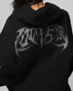Loiter Metal Rhinestone Hoodie Black 17 Loiter Metal Rhinestone Hoodie Black -Culture Kings Shop 02052739 YB001 womens 00080