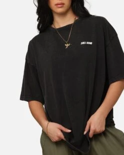 Full Send Full Send Vintage Logo T-Shirt Black Acidwash -Culture Kings Shop 02052754 YB017 womens 00060