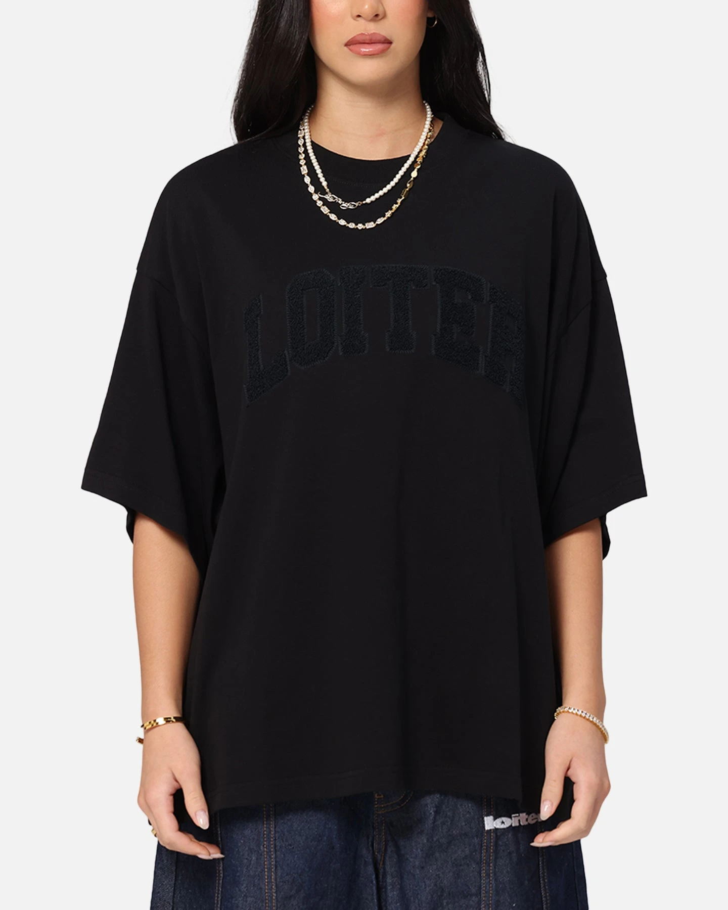 Loiter Arch Premium Boxy T-Shirt Black 3 Loiter Arch Premium Boxy T-Shirt Black