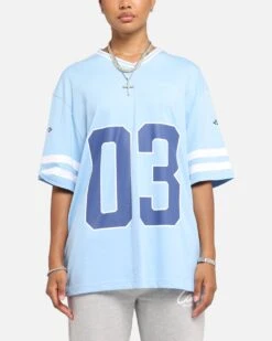 Carre Rose Football T-Shirt Light Blue