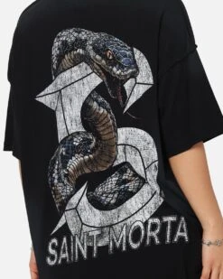 Saint Morta Venom Boxy T-Shirt Sunfade Black -Culture Kings Shop 02052944 YS946 womens 0070