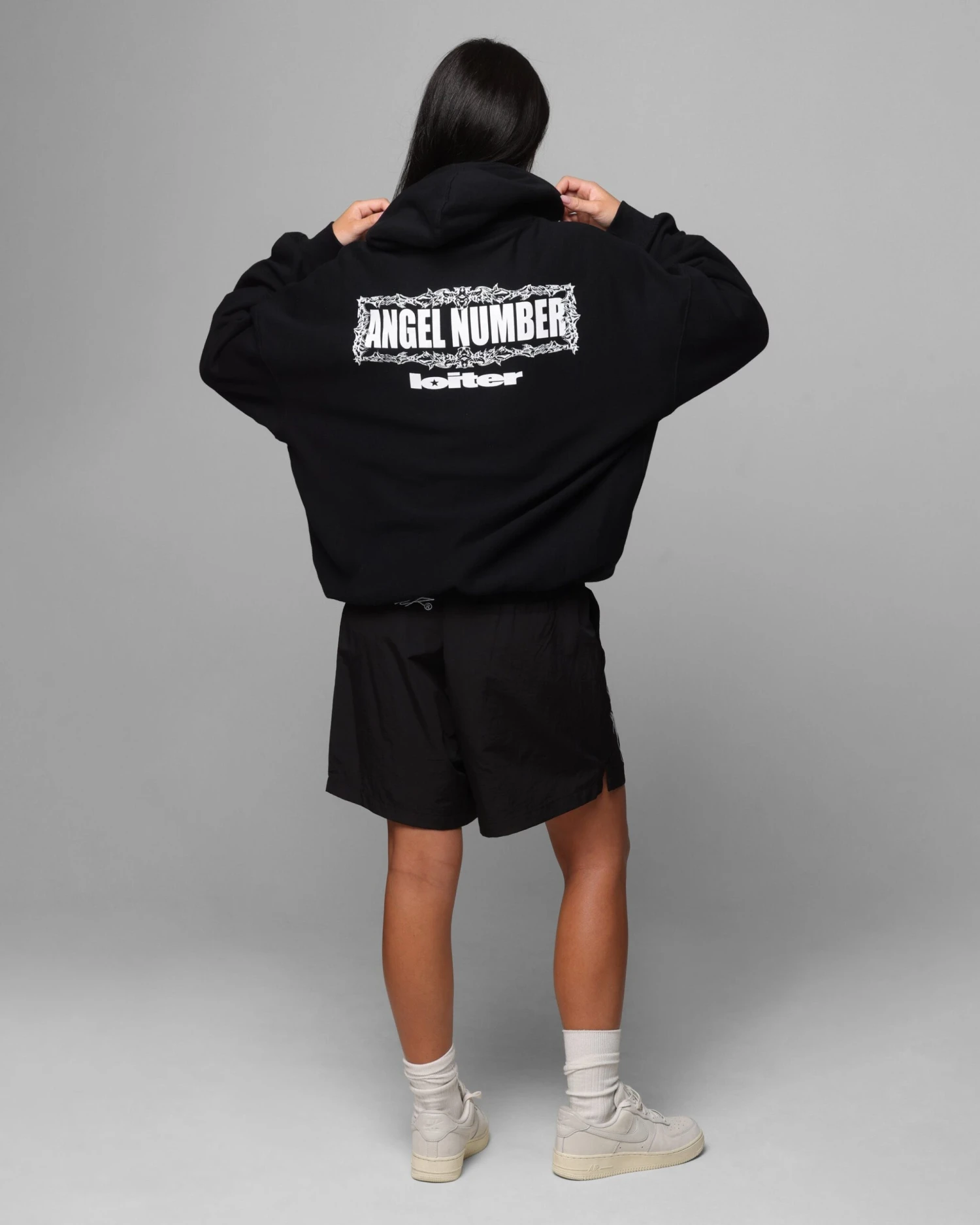 Loiter Angel Number Hoodie Black 6 Loiter Angel Number Hoodie Black - Image 4