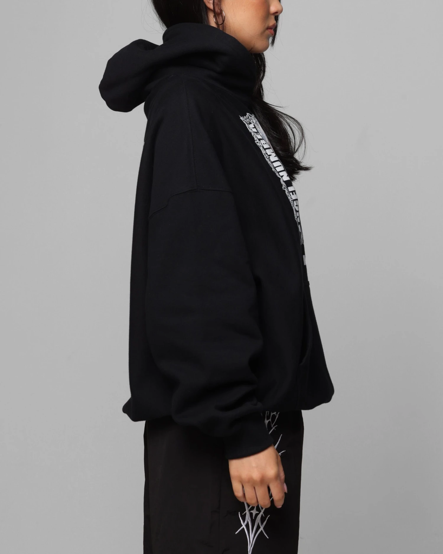 Loiter Angel Number Hoodie Black 7 Loiter Angel Number Hoodie Black - Image 5