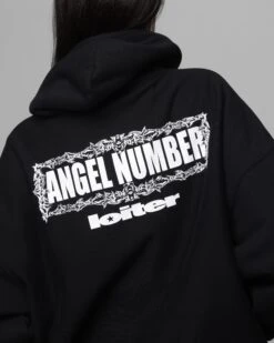Loiter Angel Number Hoodie Black 17 Loiter Angel Number Hoodie Black -Culture Kings Shop 02052960 YB001 womens 00080