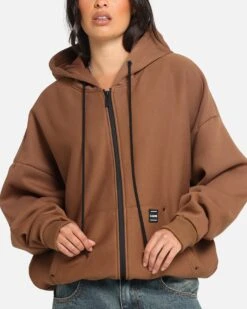 Carre Weatherwear Hoodie Brown -Culture Kings Shop 02052992 YX300 womens 0060