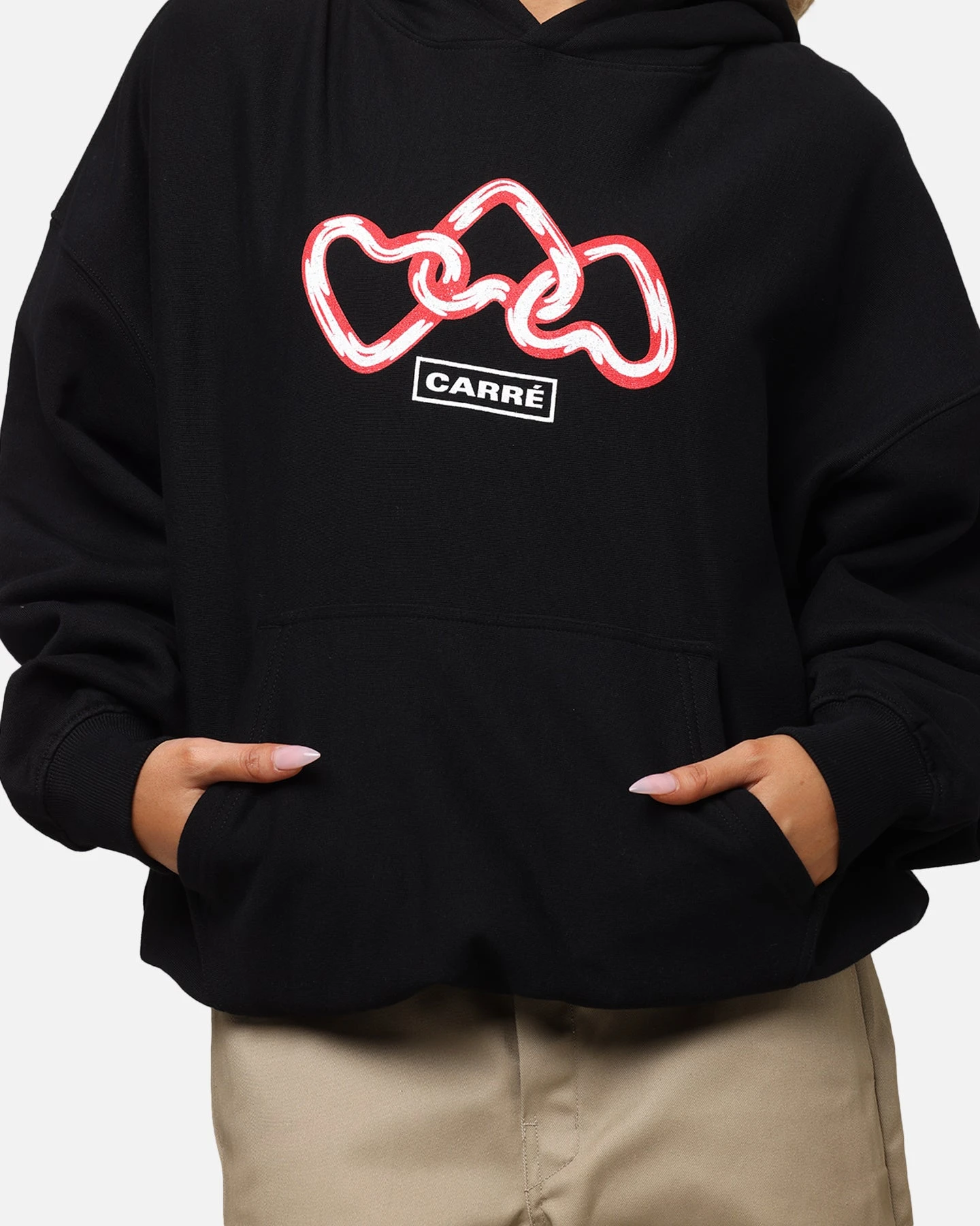 Carre Link Hoodie Black 8 Carre Link Hoodie Black - Image 6