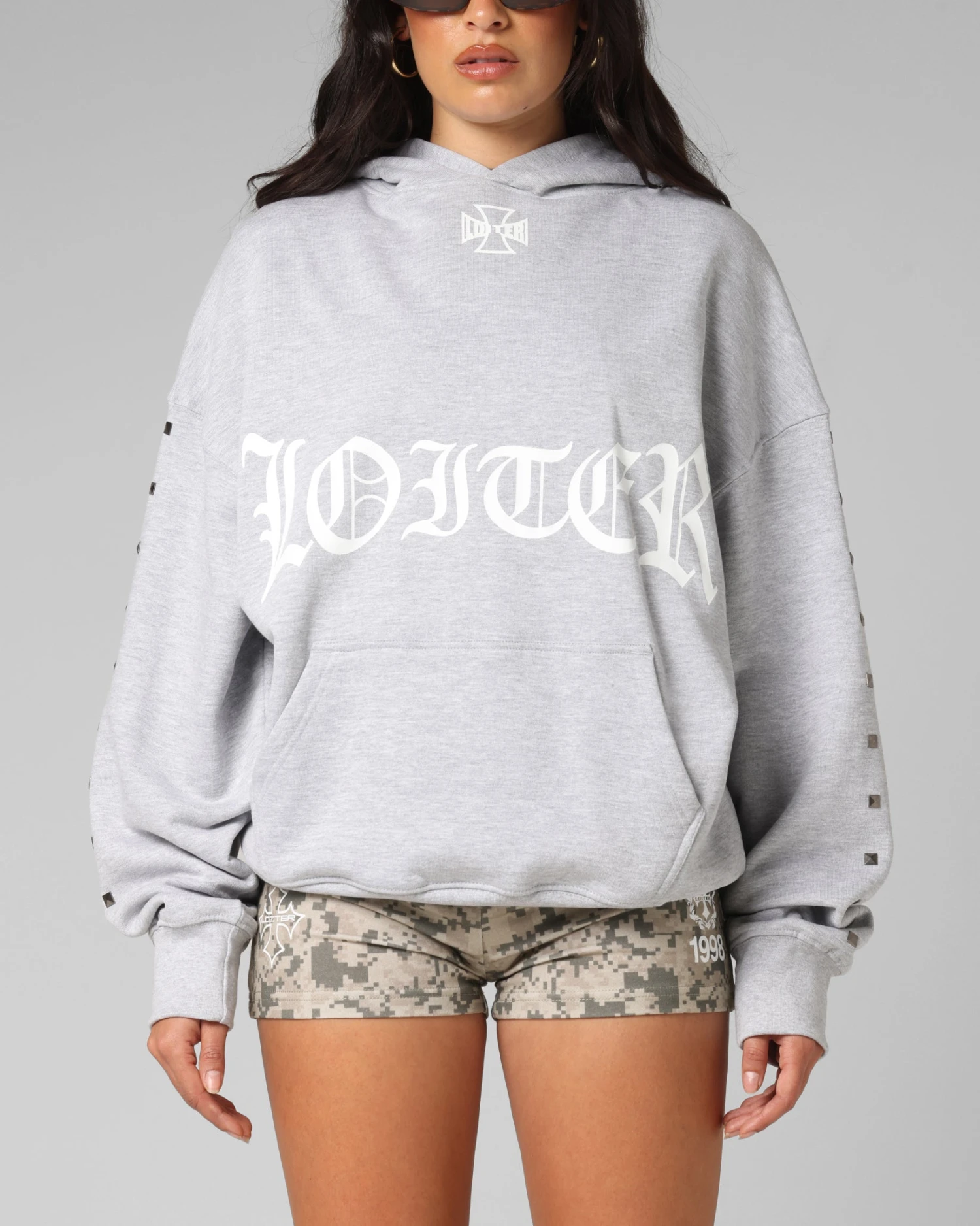 Loiter Bike Hoodie Grey 3 Loiter Bike Hoodie Grey