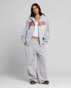 Loiter Fighter Zip Hoodie Grey -Culture Kings Shop 02053043 YQ001 womens 0030