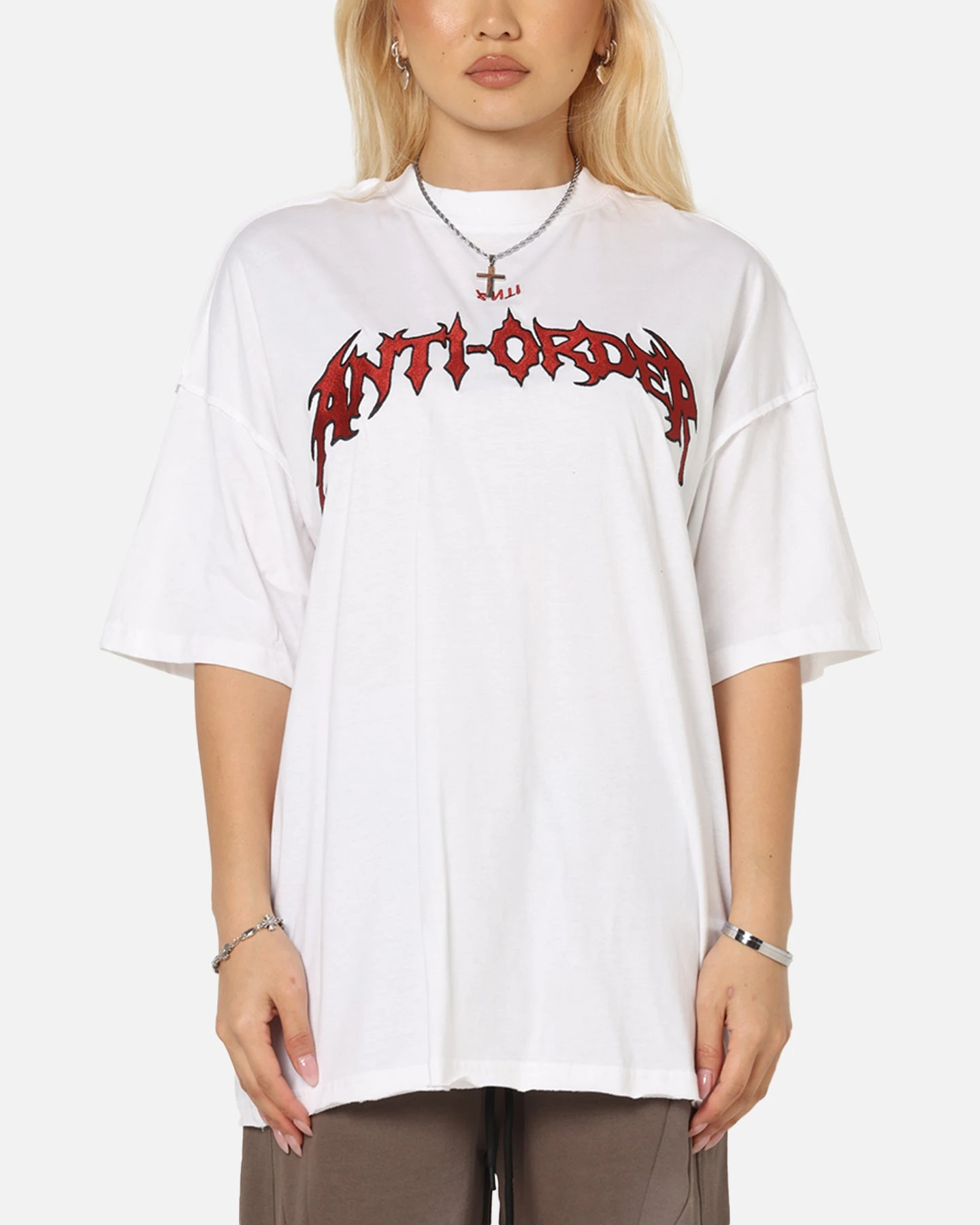 The Anti Order Mosh Non Seam T-Shirt White/Red 3 The Anti Order Mosh Non Seam T-Shirt White/Red