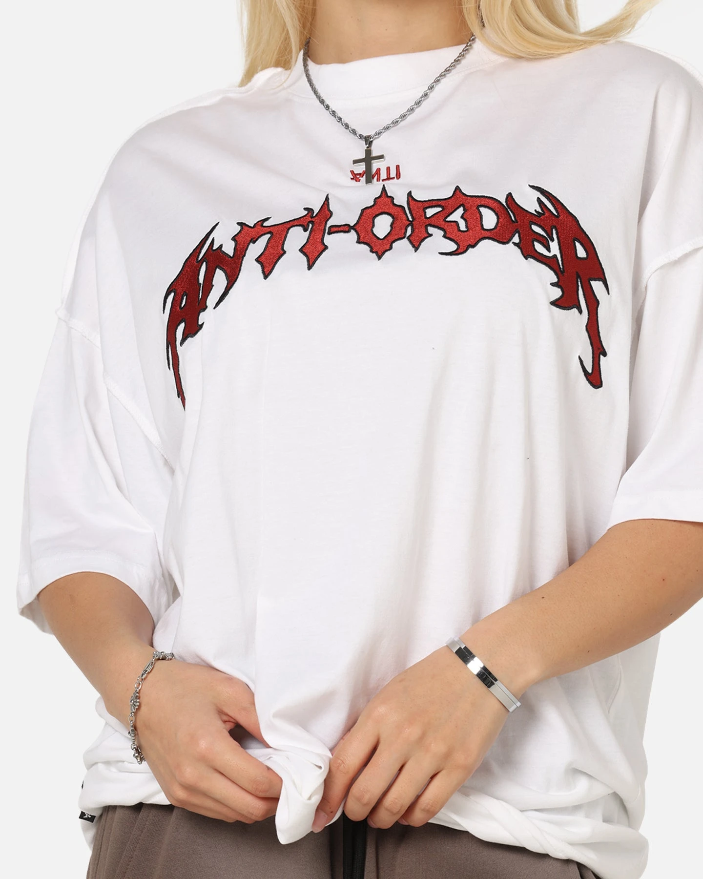The Anti Order Mosh Non Seam T-Shirt White/Red 9 The Anti Order Mosh Non Seam T-Shirt White/Red - Image 7