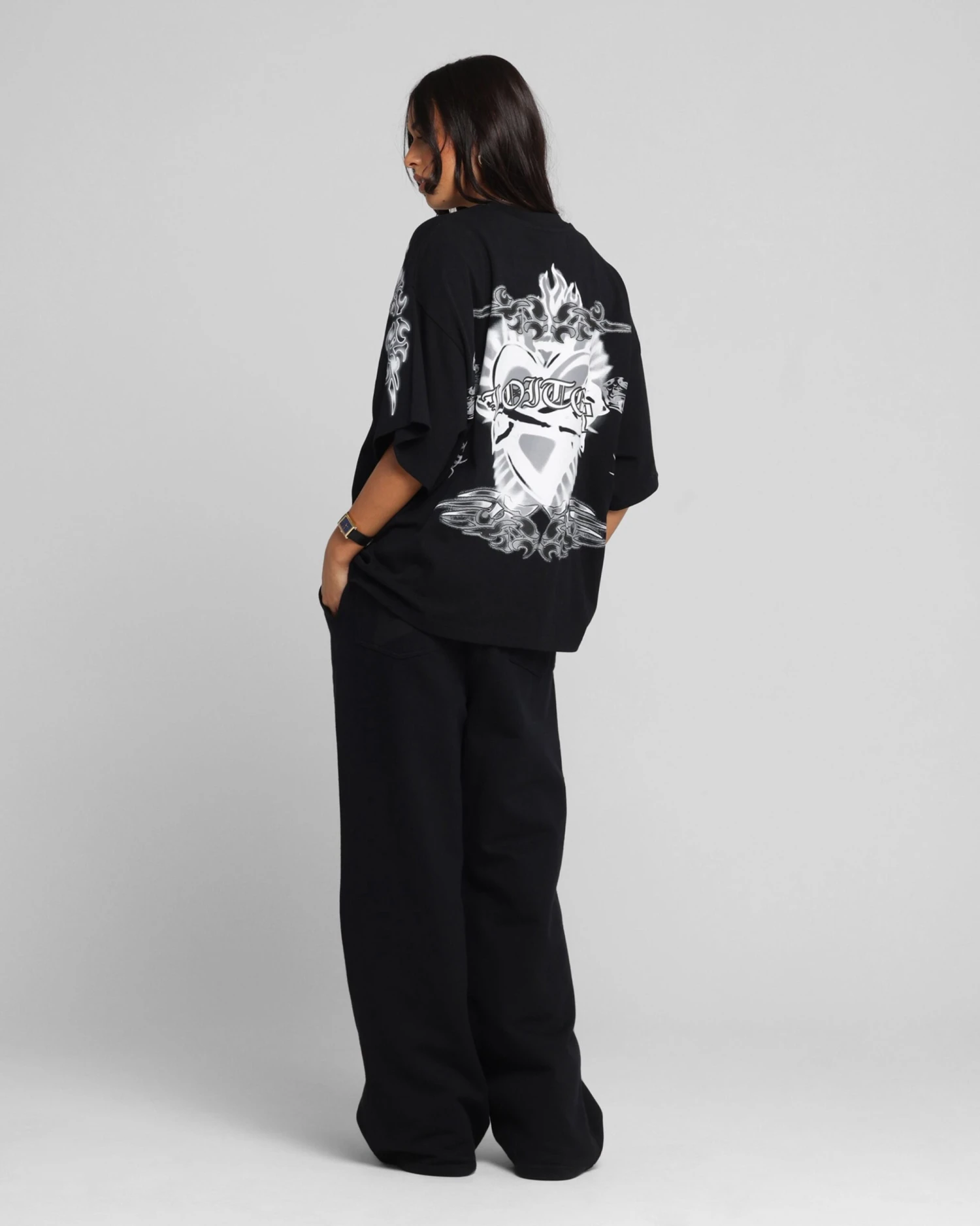 Loiter Hearts T-Shirt Black 6 Loiter Hearts T-Shirt Black - Image 4