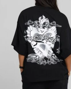 Loiter Hearts T-Shirt Black 17 Loiter Hearts T-Shirt Black -Culture Kings Shop 02053207 YB001 womens 0080