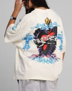 Loiter Hearts T-Shirt Off White -Culture Kings Shop 02053207 YO007 womens 0080