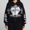 Loiter Hearts Zip Hoodie Black -Culture Kings Shop 02053208 YB001 womens 0010